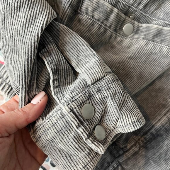 Grey Corduroy Bomber Jacket - Picture 8 of 10